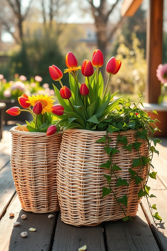 woven wicker rustic charm