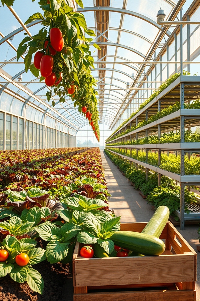 year round greenhouse vegetable production